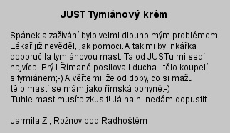 JUSTTYMIANKREMZKUSENOSTI